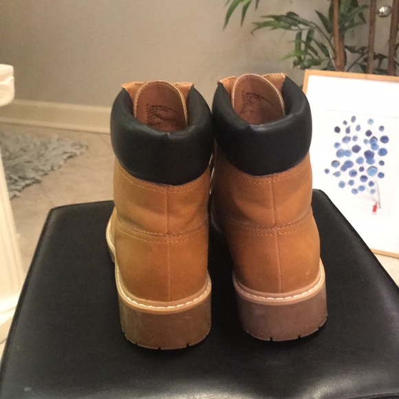 Brown/Black Lace Up Timberland-style Boots - Picture 4 of 6